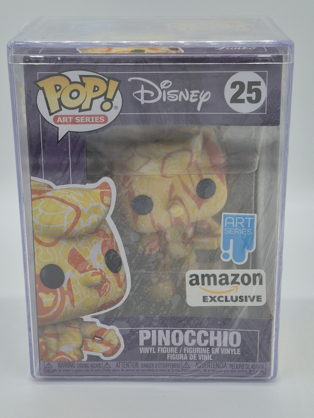 Funko Pop Art Series Pinocchio #25 Amazon Exclusive w/ Hard Stack
